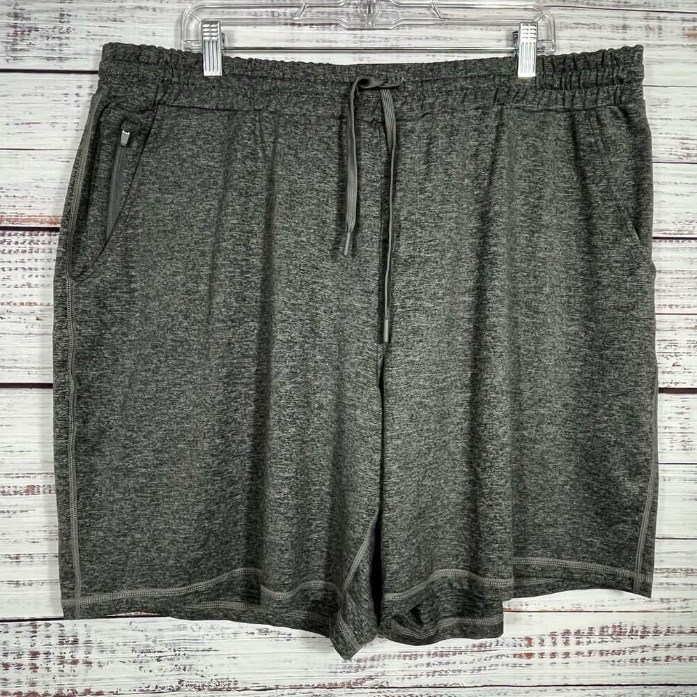Quince Short Men’s XXL 2XL Flowknit Performance Drawstring Pockets Heather Gray